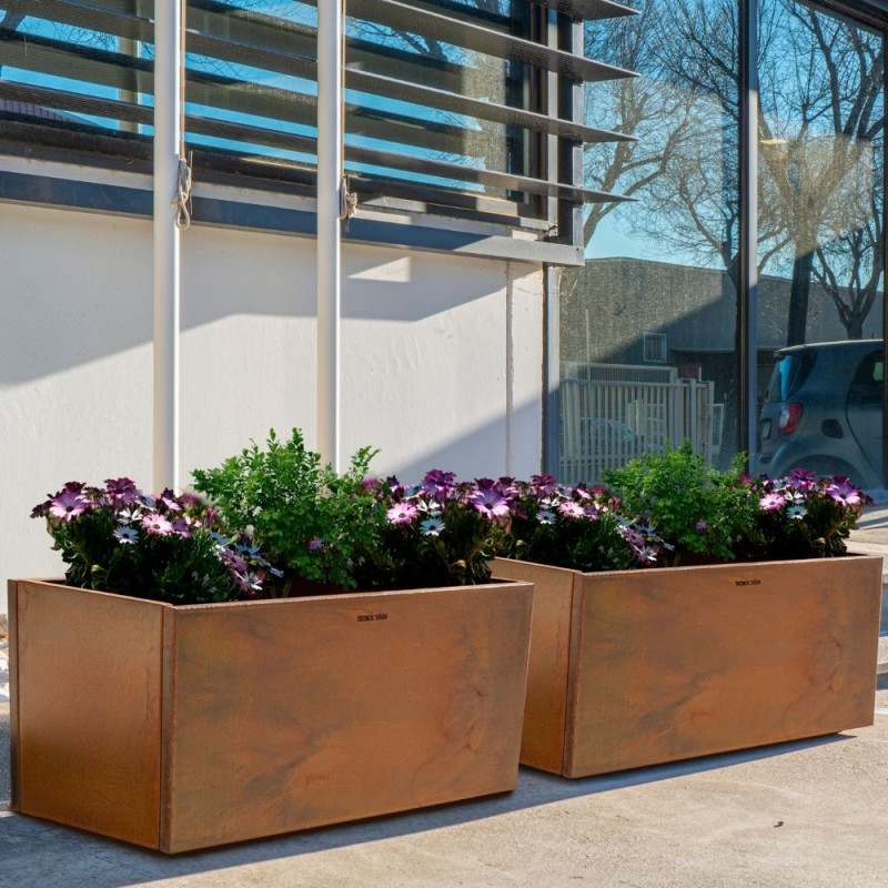 Tq Jardinera Rectangular L Acero Corten No Tratada Tecnol