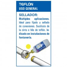 TQ Sellatec Teflón 75ml - Adhesivo anaeróbico de uso general para tubos metálicos y conexiones con rosca cónica o cilíndrica