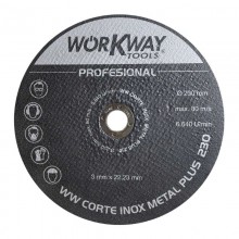 WW Corte Inox Metal Plus 230mm 1'6/3mm grosor - Caja 25x discos para cortar acero inoxidable, hierro, latón o aluminio