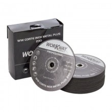 WW Corte Inox Metal Plus 230mm 1'6/3mm grosor - Caja 25x discos para cortar acero inoxidable, hierro, latón o aluminio