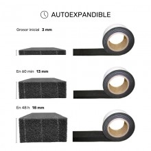 Sellaband PU 9,4 m X 56 mm - Sellador elástico impermeable de juntas para marcos de puertas y ventanas