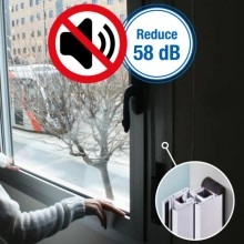 Sellaband PU 9,4 m X 56 mm - Sellador elástico impermeable de juntas para marcos de puertas y ventanas