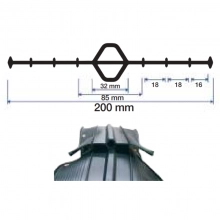 TQ Junta Flex 25m - Junta de expansión, contracción, dilatación y construcción, diseño hexagonal, superficie lisa