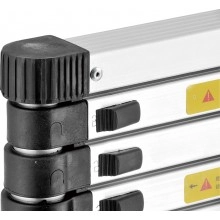 TQ Escalera TELESCÓPICA - Escalera telescópica de aluminio multiusos portátil