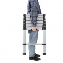 TQ Escalera TELESCÓPICA - Escalera telescópica de aluminio multiusos portátil