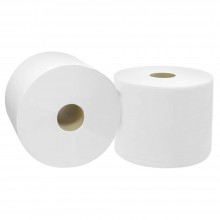 Cleaner Papel x2 450m Ø341mm, rollo de papel de celulosa industrial, muy absorbente, color blanco
