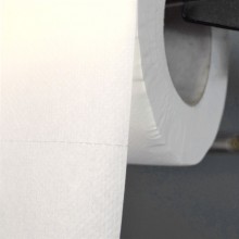TQ Cleaner Papel x2 - 450m Ø341mm, rollo de papel de celulosa industrial, muy absorbente, color blanco
