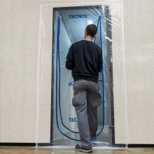 Protector antipolvo con cremallera para puerta