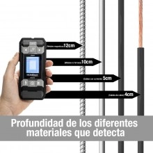 WW Medidor Láser Detector - Equipo multifunción para medir distancias hasta 40m y detectar a través de paredes