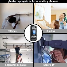 WW Medidor Láser Detector - Equipo multifunción para medir distancias hasta 40m y detectar a través de paredes