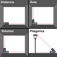 WW Medidor Láser Detector - Equipo multifunción para medir distancias hasta 40m y detectar a través de paredes