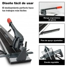 TQ Cortadora Cerámica Manual 1200mm - Con guía simple, máquina para cortar azulejos y baldosas