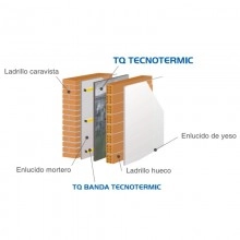 TQ Banda Tecnotermic 1m - Espuma espaciadora autoadhesiva para la colocación de aislantes térmicos reflexivos