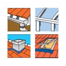 TQ Cintafix 100mm / 300mm - Sellado con butilo aluminio / teja sobre adhesivo frío butílico