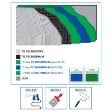 TQ Impermur 20kg - Pintura impermeabilizante para recubrimiento de muros exteriores, jardineras y cubiertas bajo teja