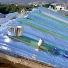 TQ Cinta Poliéster 50m - Cinta adhesiva de polyester con acabado metalizado, gran resistencia térmica