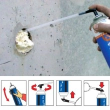 TQ Politeja Pistola / Cánula 750ml - Espuma de poliuretano monocomponente de expansión controlada, especial para tejas
