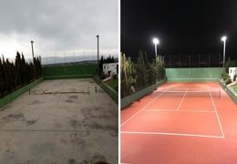Cómo limpiar y reparar una pista de tenis