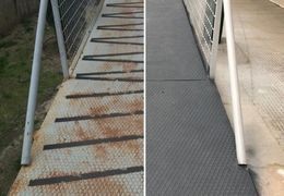 Cómo reparar una rampa oxidada que resbala
