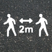 Plantilla vial distanciamiento