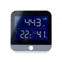 TQ Medidor CO2 Lite - Dispositivo de control de calidad del aire, mide dióxido de carbonio, temperatura y humedad
