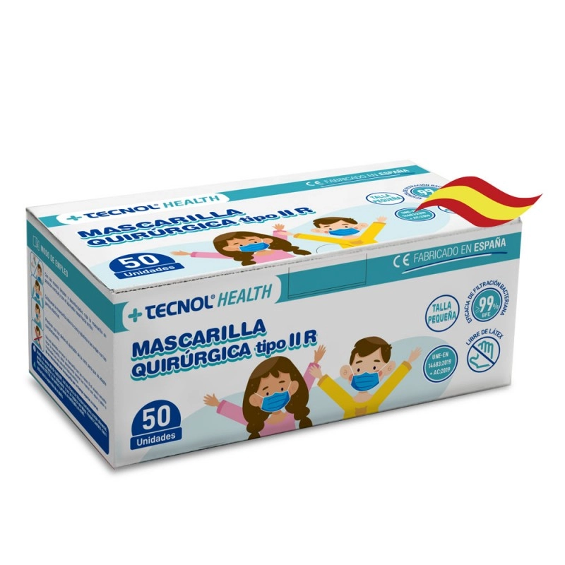 Mascarilla Quirúrgica Infantil Azul IIR (Caja de 50 uds)