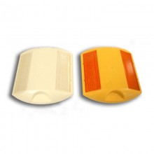 TQ Captafaros Ojo de Gato 12x8'5cm - Señalización vial reflectante, ideal en condiciones de baja visibilidad - Amarillo