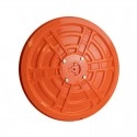 TQ Espejo Vial ∅45cm - Espejo de tráfico redondo convexo para mejor seguridad y señalización exterior, visión 90º, color naranja