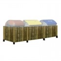 TQ Cubre Contenedores Modular Rustic Eco - Módulo para cubrir contenedores de basura de madera sostenible