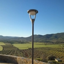 TQ Luminaria Solar Tulipán - Luminaria led 15W, 1950lm, luz cálida 3000K o fría 6000K, 65cm altura, Ø51cm