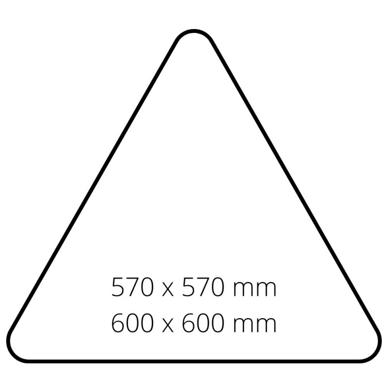 señal personalizada triangular