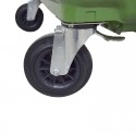 TQ Contenedor 800L - Container verde para reciclaje de basura y residuos con 4 ruedas, uso urbano, profesional e industrial