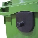 TQ Contenedor 800/1100L - Container verde para reciclaje de basura y residuos con 4 ruedas, uso urbano, profesional e industrial