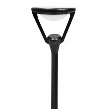 TQ Poste 3m / 5m - Poste para farolas de acero galvanizado, alumbrado público, color blanco o negro