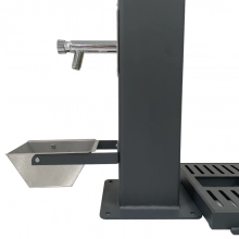 TQ Fuente Modern Mascotas - Fuente urbana pública de agua potable en acero galvanizado con dos grifos, rejilla y bebedero