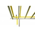 TQ Valla Metálica Gris de Acero Galvanizado, 220x110cm, delimitar tráfico urbano o peatonal