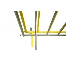 TQ Valla Metálica Gris de Acero Galvanizado, 190x100cm, delimitar tráfico urbano o peatonal