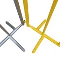 TQ Valla Metálica Gris de Acero Galvanizado, 220x110cm, delimitar tráfico urbano o peatonal