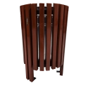 TQ Papelera Azalea - Papelera de madera de pino tratada con capacidad de 50L y cubeta interior de acero galvanizado