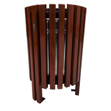 TQ Papelera Azalea - Papelera de madera de pino tratada con capacidad de 50L y cubeta interior de acero galvanizado