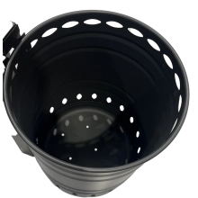 TQ Papelera Acacia Pared - Papelera abatible de acero galvanizado, cubeta basculante