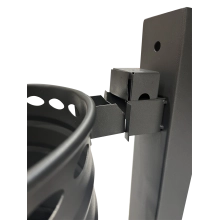 TQ Papelera Acacia Pared - Papelera abatible de acero galvanizado, cubeta basculante