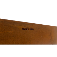 TQ Jardinera Calatea C60 - Jardinera de uso exterior, 1 punto de drenaje, acero corten no tratada, color marrón