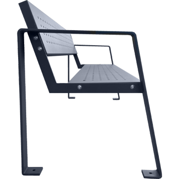 TQ Banco Lima C 177x77,5x64cm- Banco urbano de acero pintado al horno, resistente y duradero, capa contra oxidación