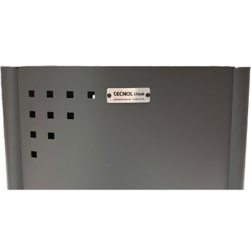 TQ Papelera Iris C 35L - Papelera de acero, diseño moderno y funcional, cubeta con ventilación, diseño triangular