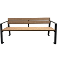TQ Banco París ECO - 174x64x77cm, madera WPC y estructura de acero, inastillable