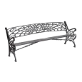TQ Modernist Bench – Made of Ductile Cast Iron and Painted Black, Designed for Outdoor Installation