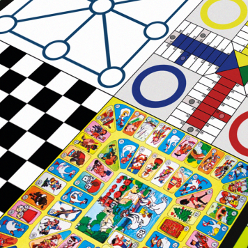 TQ Mesa Multijuego - Mesa de juego con cuatro asientos fabricada en acero galvanizado