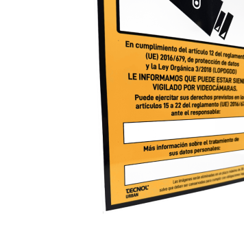 TQ Placa Videovigilancia PVC - Placa informativa para señalizar zonas con videovigiladas