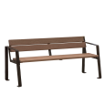TQ Banco París ECO Marrón - Banc urbà de fusta WPC i acer